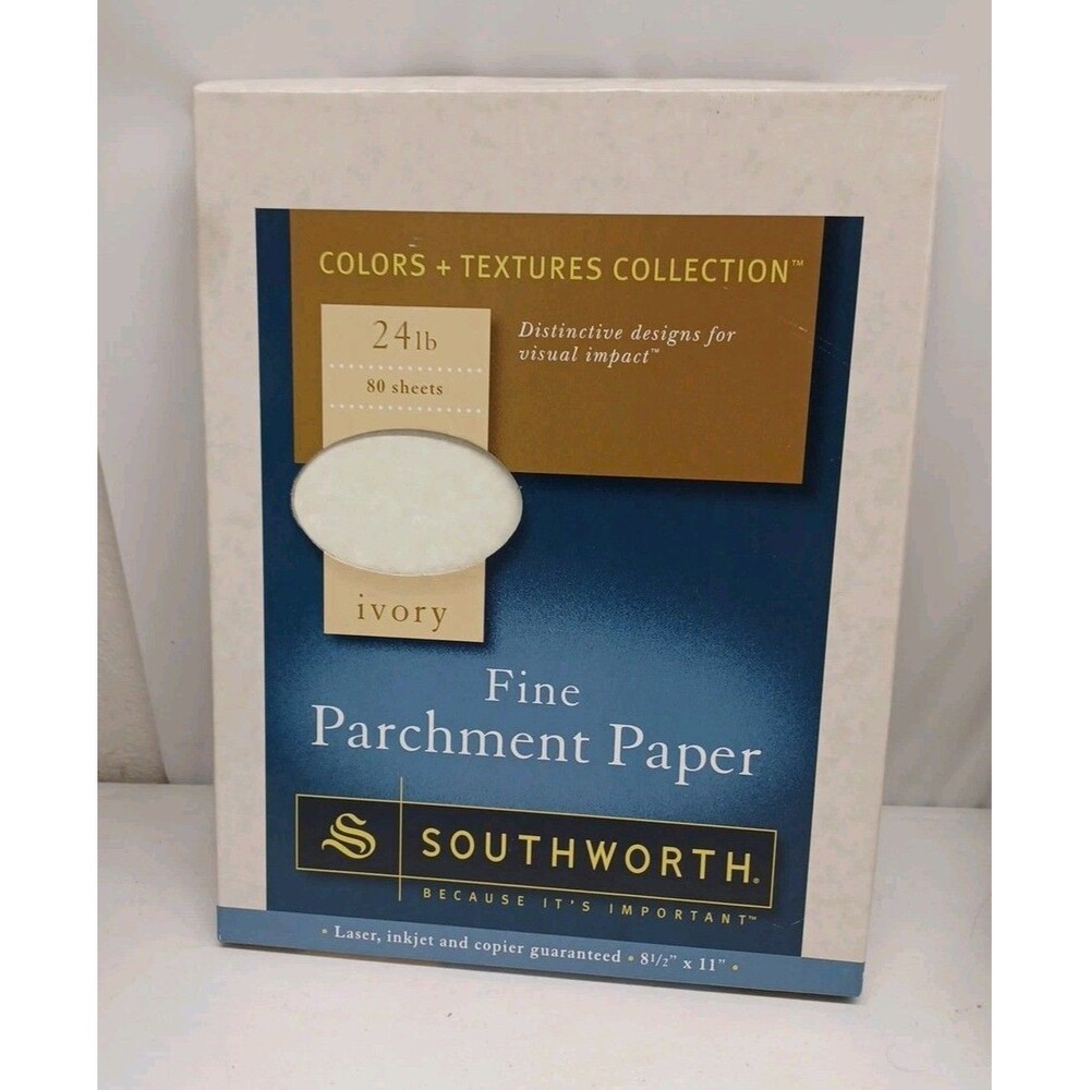 Southworh Fine Ivory Parchment Paper Award Certificate 69 Sheet 24 Lb 8.5x11